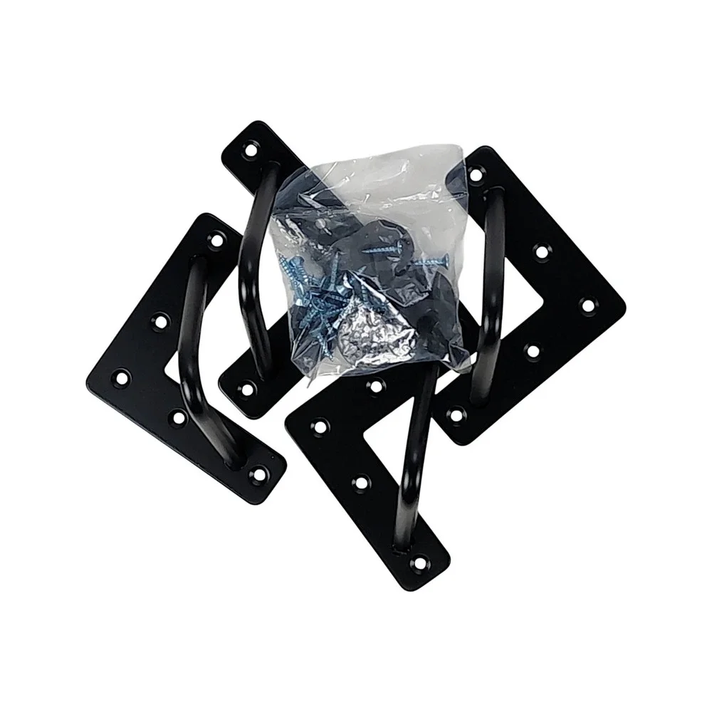 4 Pcs Metal Black Hairpin Furniture Legs With Floor Protector, Open Box, Unused